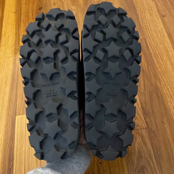 Miu Miu Women’s Black Sandals With Rhinestone Detailing Size 36.5 - Picture 6 of 11